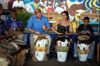 Sussexes reveal they donated drums, learning resources, and ‘socio-emotional gym’ upgrades to Colombia after tour