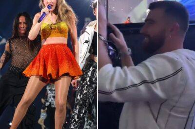 Taylor Swift blew a kiss in Kelce’s direction by wearing Chiefs’ colors during Eras Tour concert in Paris