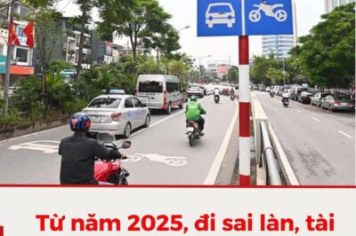 Từ năm 2025, đi sai làn gây, tài xế có thể bị phạt tới 22 triệu đồng